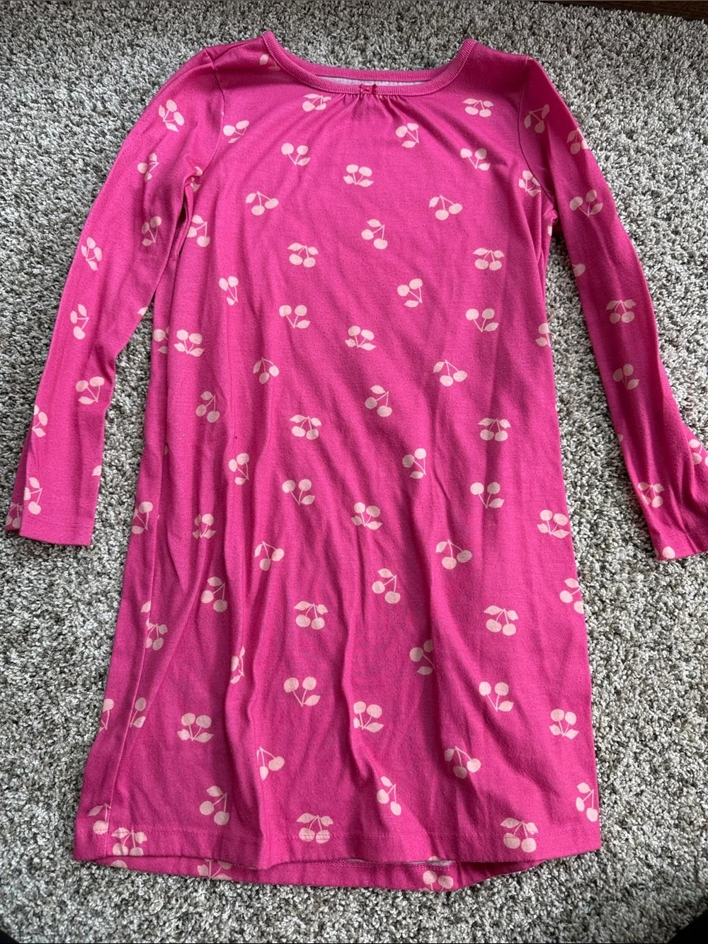 Carter's Hot Pink Cherry-Accented Girls' Nightshirt size 6-7